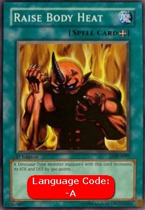 Yu-Gi-Oh! LOB Raise Body Heat (V.3 - Common)