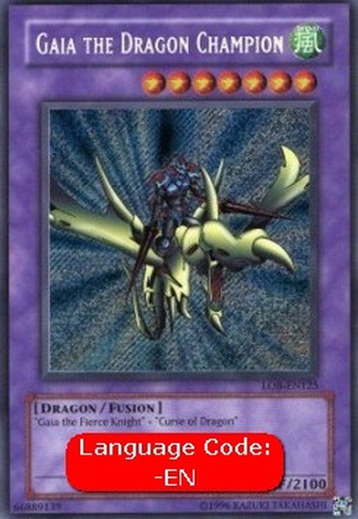 Yu-Gi-Oh! LOB Gaia the Dragon Champion (V.4 - Secret Rare)