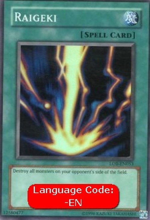 Yu-Gi-Oh! LOB Raigeki (V.4 - Super Rare)