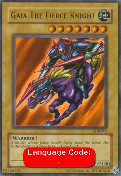 Yu-Gi-Oh! LOB Gaia The Fierce Knight (V.2 - Ultra Rare)