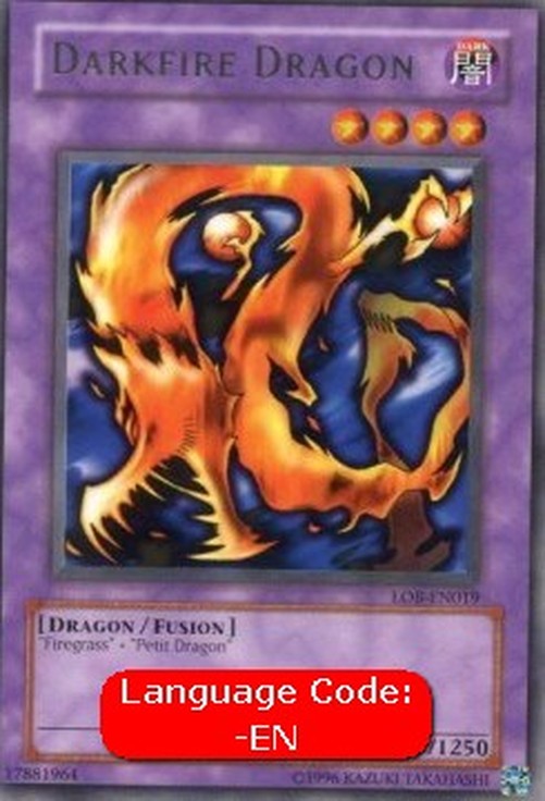 Yu-Gi-Oh! LOB Darkfire Dragon (V.4 - Rare)