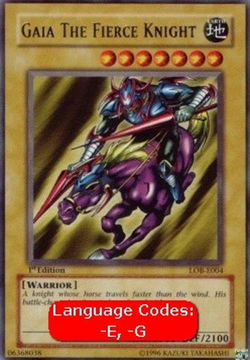 Yu-Gi-Oh! LOB Gaia The Fierce Knight (V.1 - Ultra Rare)
