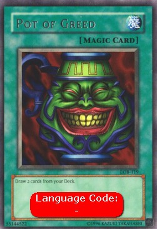 Yu-Gi-Oh! LOB Pot of Greed (V.2 - Rare)