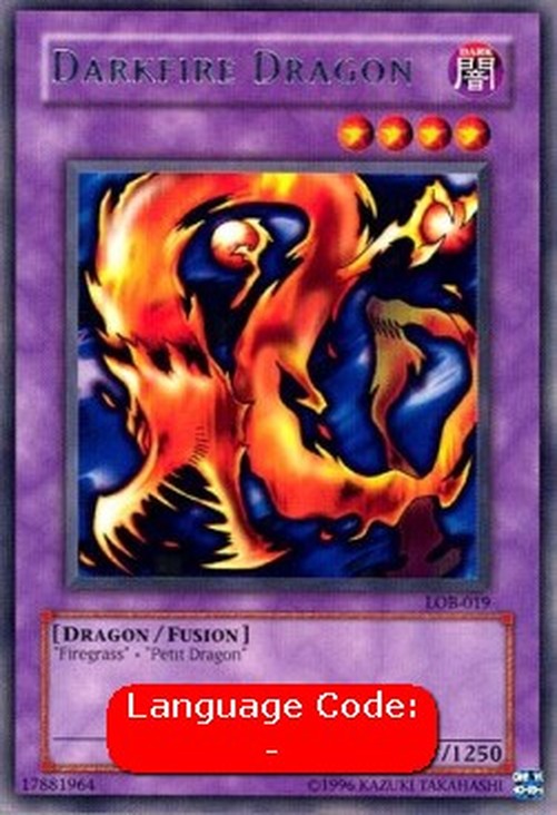 Yu-Gi-Oh! LOB Darkfire Dragon (V.2 - Rare)