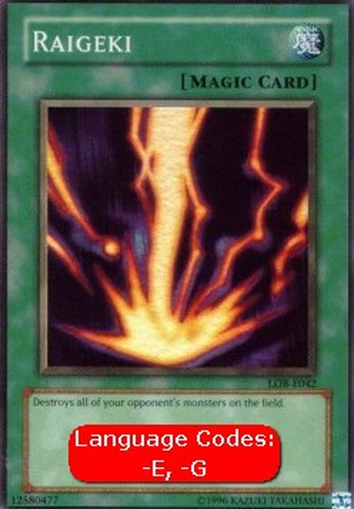 Yu-Gi-Oh! LOB Raigeki (V.1 - Super Rare)