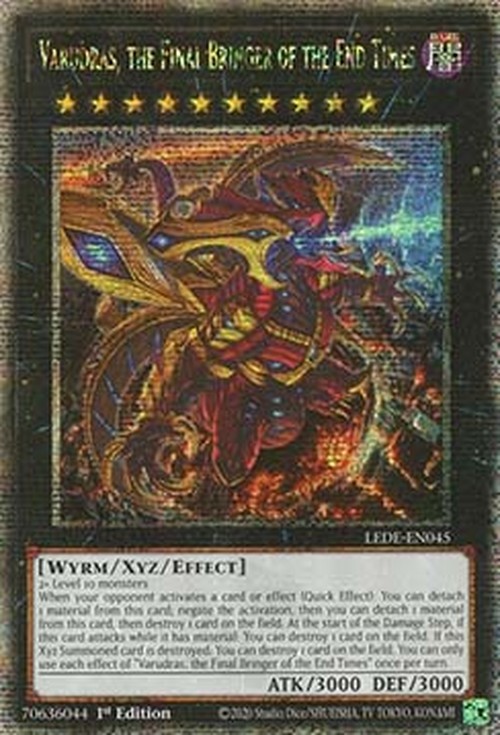 Yu-Gi-Oh! LEDE Varudras, the Final Bringer of the End Times (V.2 - Quarter