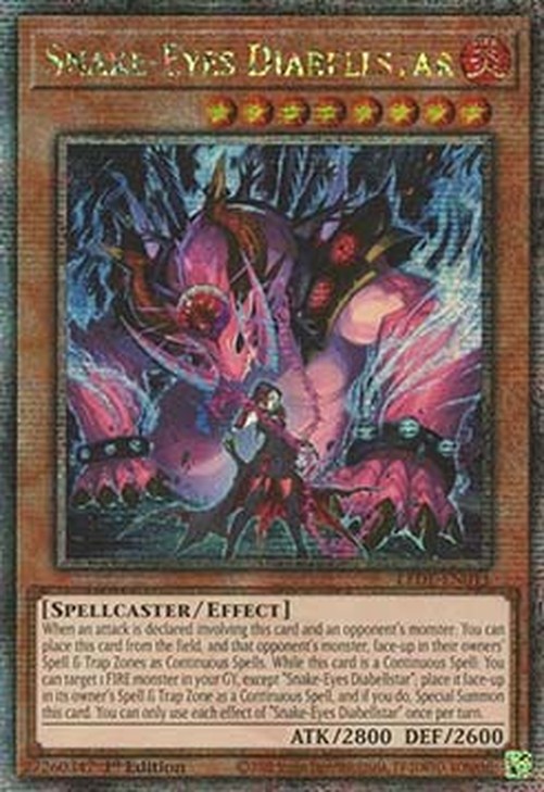 Yu-Gi-Oh! LEDE Snake-Eyes Diabellstar (V.2 - Quarter Century Secret Rare)