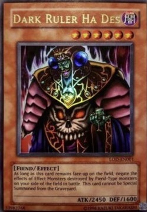Yu-Gi-Oh! LOD Dark Ruler Ha Des (V.2 - Ultra Rare)