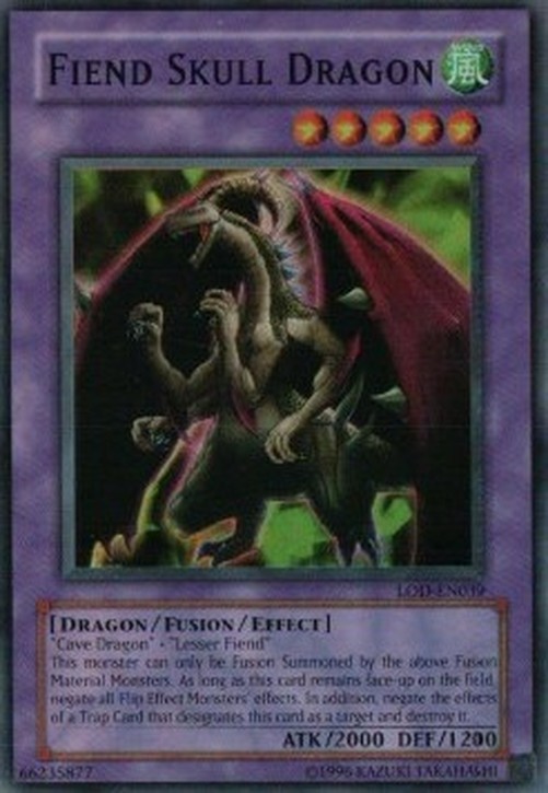 Yu-Gi-Oh! LOD Fiend Skull Dragon (V.2 - Super Rare)