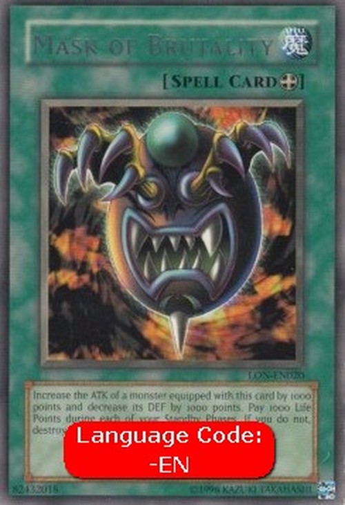 Yu-Gi-Oh! LON Mask of Brutality (V.3 - Rare)