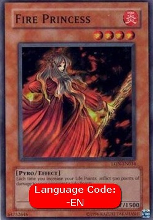 Yu-Gi-Oh! LON Fire Princess (V.3 - Super Rare)