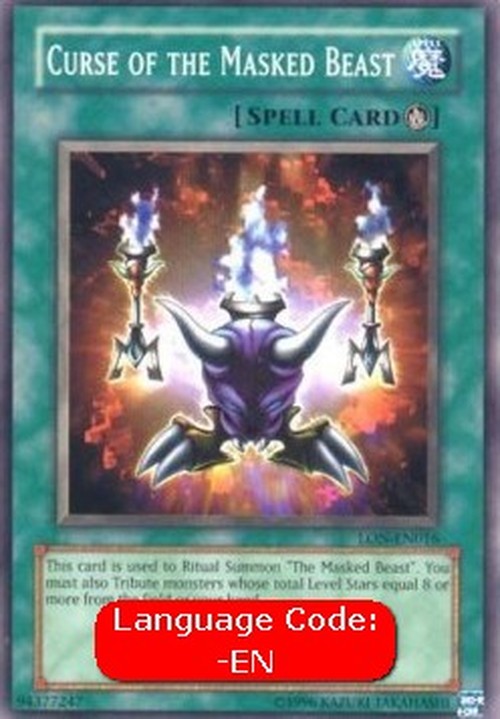 Yu-Gi-Oh! LON Curse of the Masked Beast (V.3 - Common)