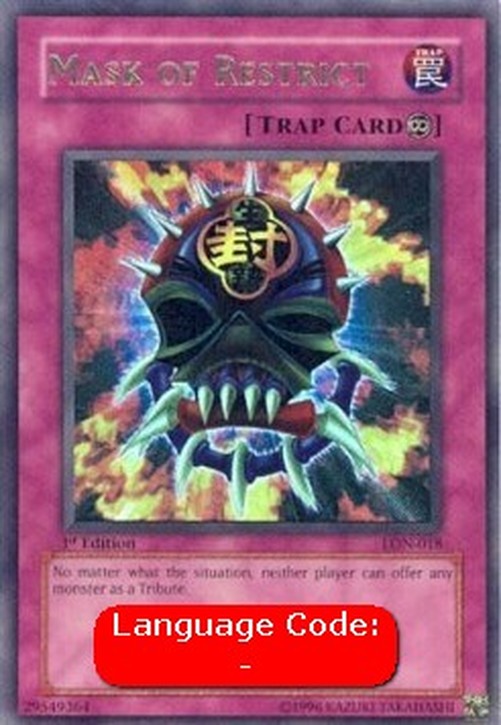 Yu-Gi-Oh! LON Mask of Restrict (V.2 - Ultra Rare)