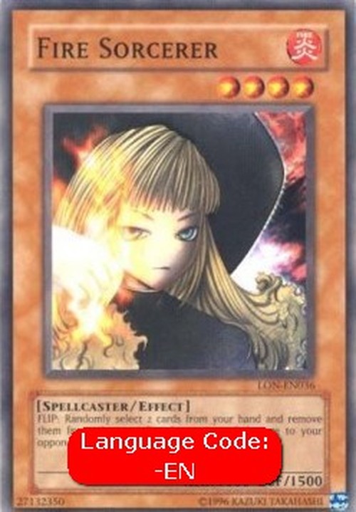 Yu-Gi-Oh! LON Fire Sorcerer (V.3 - Common)