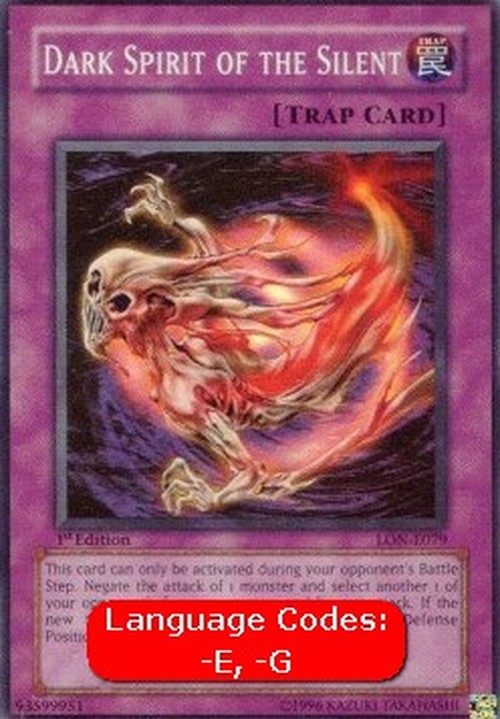 Yu-Gi-Oh! LON Dark Spirit of the Silent (V.1 - Super Rare)