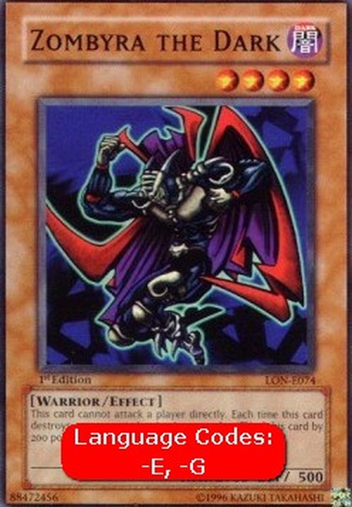 Yu-Gi-Oh! LON Zombyra the Dark (V.1 - Common)