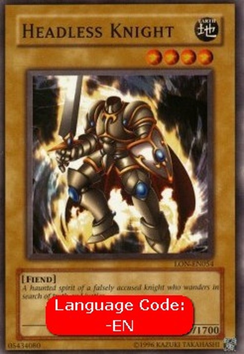 Yu-Gi-Oh! LON Headless Knight (V.3 - Common)