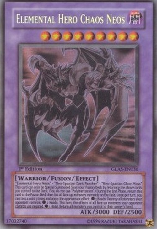 Yu-Gi-Oh! GLAS Elemental HERO Chaos Neos (V.2 - Ghost Rare)