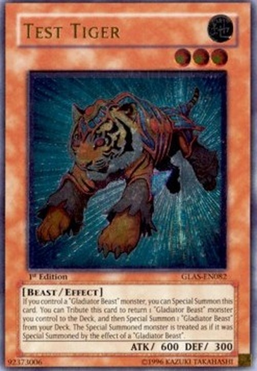 Yu-Gi-Oh! GLAS Test Tiger (V.2 - Ultimate Rare)