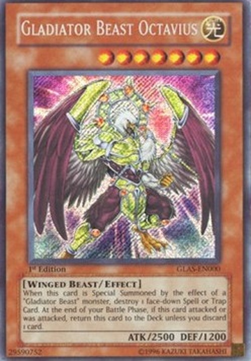Yu-Gi-Oh! GLAS Gladiator Beast Octavius (V.2 - Secret Rare)