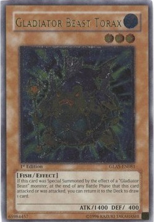 Yu-Gi-Oh! GLAS Gladiator Beast Torax (V.2 - Ultimate Rare)