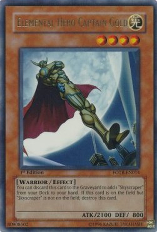 Yu-Gi-Oh! FOTB Elemental HERO Captain Gold (V.1 - Ultra Rare)