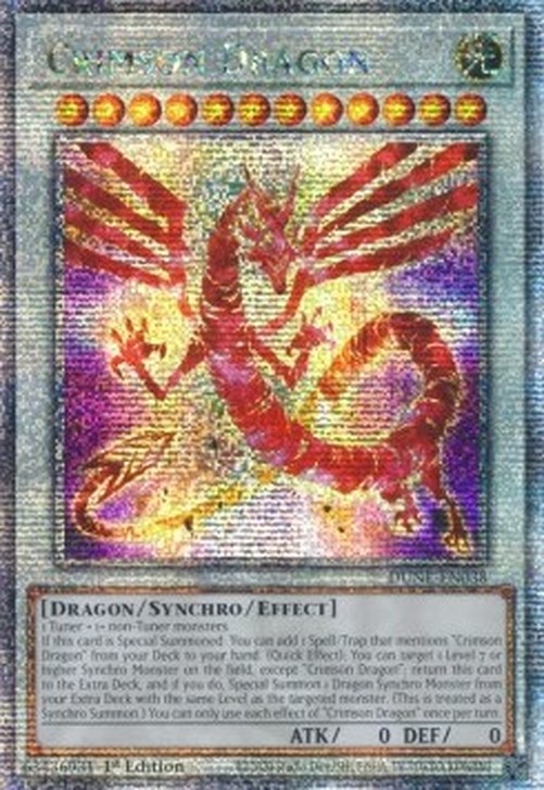 Yu-Gi-Oh! DUNE Crimson Dragon (V.3 - Quarter Century Secret Rare)