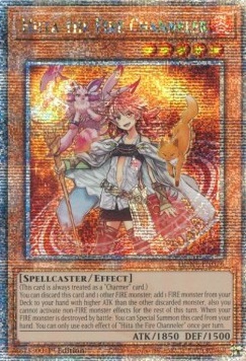 Yu-Gi-Oh! DUNE Hiita the Fire Channeler (V.2 - Quarter Century Secret Rare)
