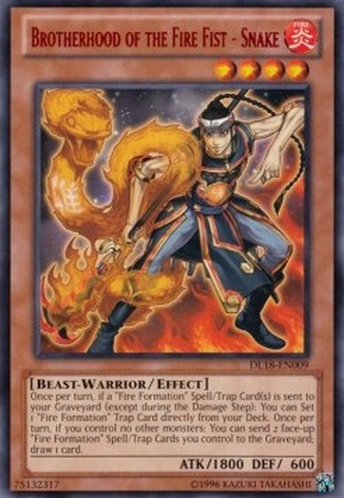 Yu-Gi-Oh! DL18 Brotherhood of the Fire Fist - Snake (V.4 - Rare)