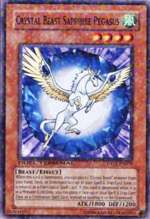 Yu-Gi-Oh! DT01 Crystal Beast Sapphire Pegasus