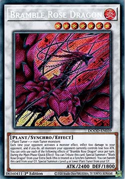 Yu-Gi-Oh! DOOD Bramble Rose Dragon (V.1 - Secret Rare)