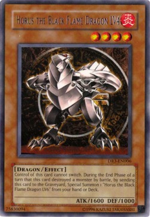 Yu-Gi-Oh! DR3 Horus the Black Flame Dragon LV4