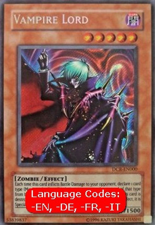 Yu-Gi-Oh! DCR Vampire Lord (V.2 - Secret Rare)