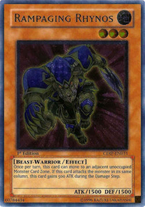 Yu-Gi-Oh! CDIP Rampaging Rhynos (V.2 - Ultimate Rare)