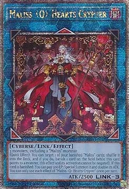 Yu-Gi-Oh! CRBR Maliss Q Hearts Crypter (V.3 - Quarter Century Secret Rare)