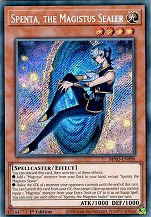 Yu-Gi-Oh! BPRO Spenta, the Magistus Sealer (V.1 - Secret Rare)