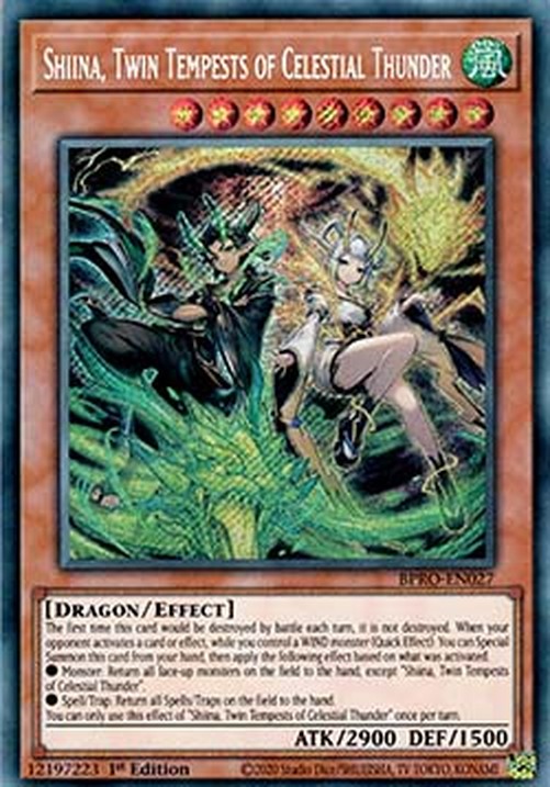 Yu-Gi-Oh! BPRO Shiina, Twin Tempests of Celestial Thunder (V.1 - Secret Rar