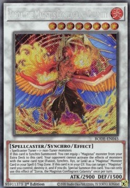 Yu-Gi-Oh! BODE Zoroa, the Magistus Conflagrant Calamity