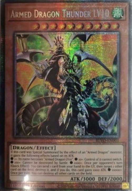 Yu-Gi-Oh! BLVO Armed Dragon Thunder LV10 (V.2 - Starlight Rare)