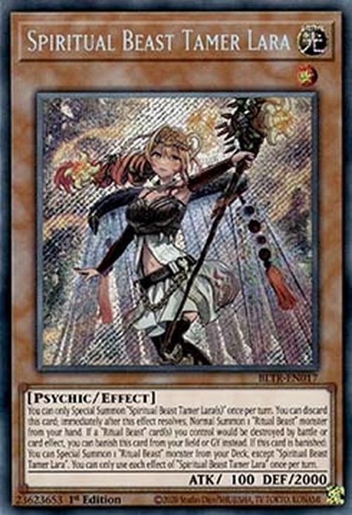 Yu-Gi-Oh! BLTR Spiritual Beast Tamer Lara (V.1 - Secret Rare)